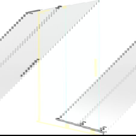 Mexen Velar L преграда за вана, плъзгаща се с 2 крила 110 x 150 см, прозрачна, златна - 896-110-003-01-50
