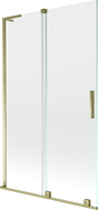 Mexen Velar L преграда за вана, плъзгаща се с 2 крила 110 x 150 см, прозрачна, златна - 896-110-003-01-50