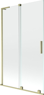 Mexen Velar L двукрилен плъзгащ се параван за баня 110 x 150 см, прозрачен, златен матов - 896-110-003-01-55
