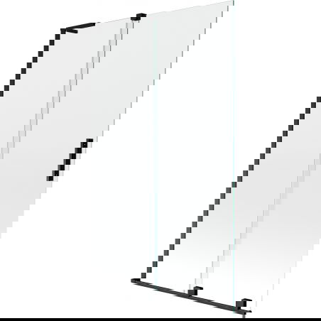 Mexen Velar L вана параван с два плъзгащи се крила 110 x 150 см, прозрачен, черен - 896-110-003-01-70