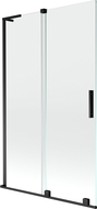 Mexen Velar L вана параван с два плъзгащи се крила 110 x 150 см, прозрачен, черен - 896-110-003-01-70