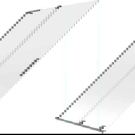 Mexen Velar L параван за баня с 2 крила, плъзгащ се 110 x 150 см, прозрачен, пистолетен метал - 896-110-003-01-95