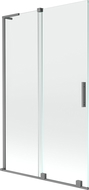 Mexen Velar L параван за баня с 2 крила, плъзгащ се 110 x 150 см, прозрачен, пистолетен метал - 896-110-003-01-95