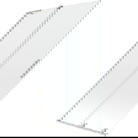 Mexen Velar L Параван за вана с плъзгащи се 2 крила 110 x 150 см, прозрачен, четкан никел - 896-110-003-01-97