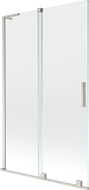 Mexen Velar L Параван за вана с плъзгащи се 2 крила 110 x 150 см, прозрачен, четкан никел - 896-110-003-01-97
