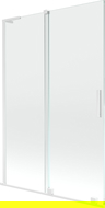 Mexen Velar L параван за вана, плъзгащ се на 2 крила, 120 x 150 см, прозрачен, бял - 896-120-003-01-20
