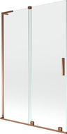 Mexen Velar L параван за вана с 2 крила, плъзгащ се 120 x 150 см, прозрачен, розово злато - 896-120-003-01-60