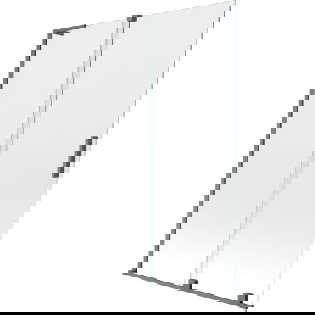 Mexen Velar L двукрила плъзгаща се екранна стена за баня 120 x 150 см, прозрачна, gun metal - 896-120-003-01-95