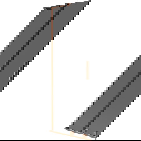 Mexen Velar L вана екран 2-крилен плъзгащ 70 x 150 cm, графит, розово злато - 896-070-003-41-60