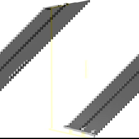 Mexen Velar L параван за вана 2-крилен плъзгащ 75 x 150 cm, графит, златисто матово - 896-075-003-41-55