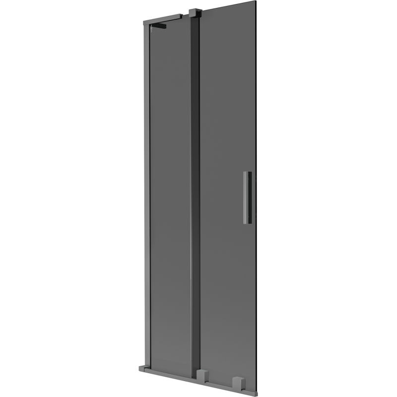 Mexen Velar L параван за вана с 2 крила, плъзгащ се 75 x 150 см, графит, gun metal - 896-075-003-41-95