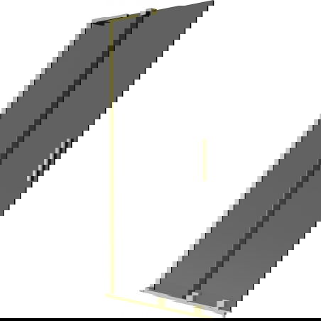 Mexen Velar L параван за вана 2-крилен плъзгащ се 80 x 150 см, графит, златисто матиран - 896-080-003-41-55