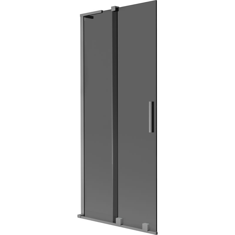 Mexen Velar L параван за вана, плъзгащ се, 2-крила, 80 x 150 см, графит, gun metal - 896-080-003-41-95
