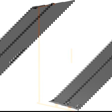 Mexen Velar L сгъваем параван за вана с 2 крила 85 х 150 см, графит, розово злато - 896-085-003-41-60