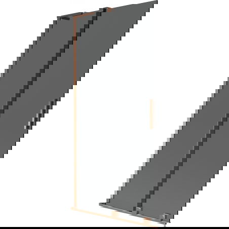 Mexen Velar L параван за вана, 2-крилен плъзгащ се 90 х 150 см, графит, розово злато - 896-090-003-41-60