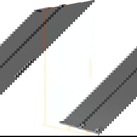 Mexen Velar L параван за вана с 2 врати, плъзгащ се 90 x 150 см, графит, четкована мед - 896-090-003-41-65