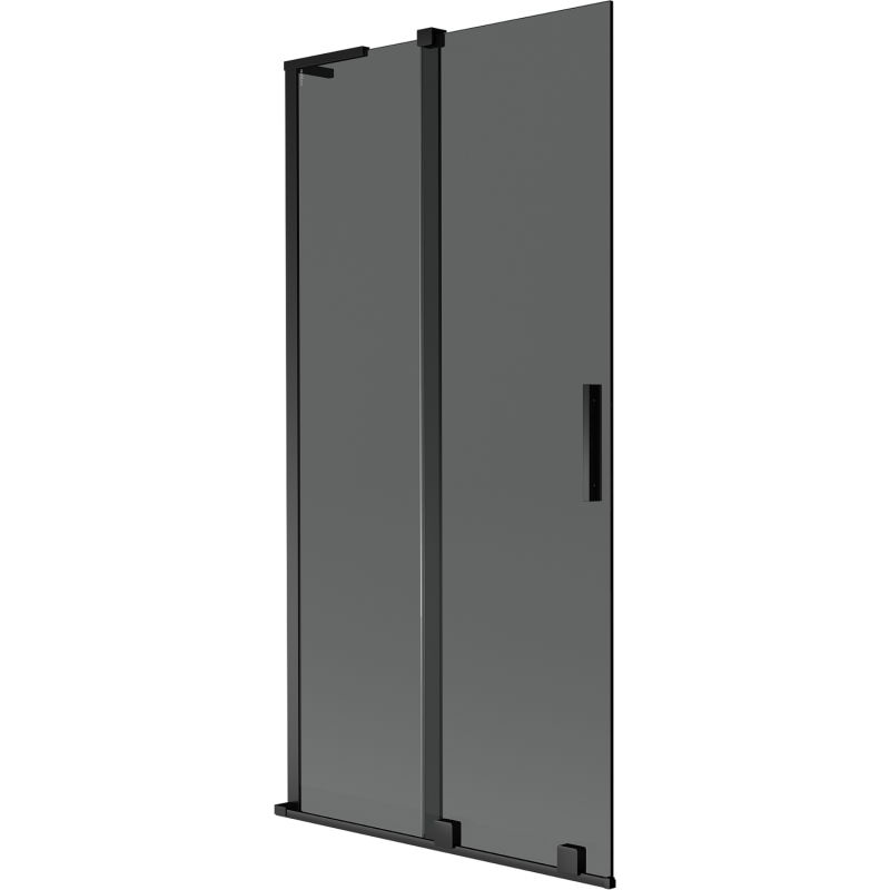 Mexen Velar L параван за вана, плъзгащ се с 2 крила 90 x 150 cm, графит, черен - 896-090-003-41-70