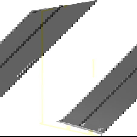 Mexen Velar L параван за вана с 2 плъзгащи се крила 100 x 150 см, графит, златен - 896-100-003-41-50