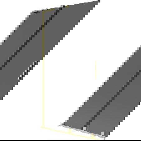 Mexen Velar L вана параван 2-крилен плъзгащ се 100 x 150 cm, графит, златен четкан - 896-100-003-41-55
