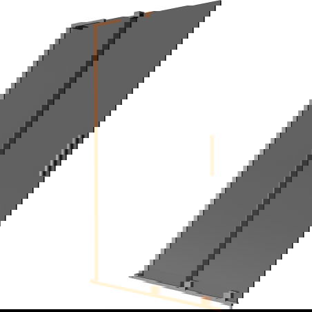 Mexen Velar L параван за вана 2-крилен плъзгащ се 100 x 150 см, графит, изчеткана мед - 896-100-003-41-65