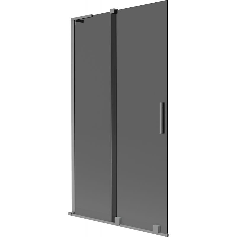 Mexen Velar L, 2-крилна плъзгаща се преграда за вана 100 x 150 cm, графит, gun metal - 896-100-003-41-95