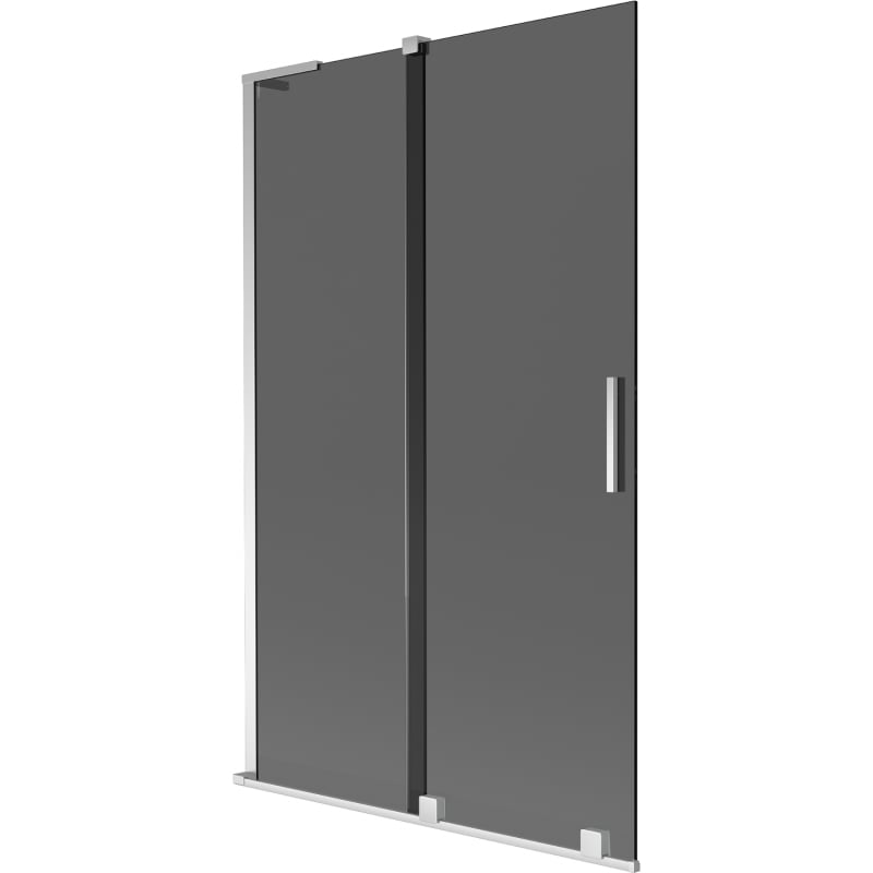 Mexen Velar L сгъваем екран за вана, 2-крила, 110 x 150 см, графит, хром - 896-110-003-41-01