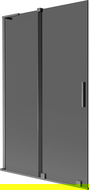 Mexen Velar L параван за вана 2-крилен плъзгащ се 110 x 150 см, графит, четка сиво - 896-110-003-41-66