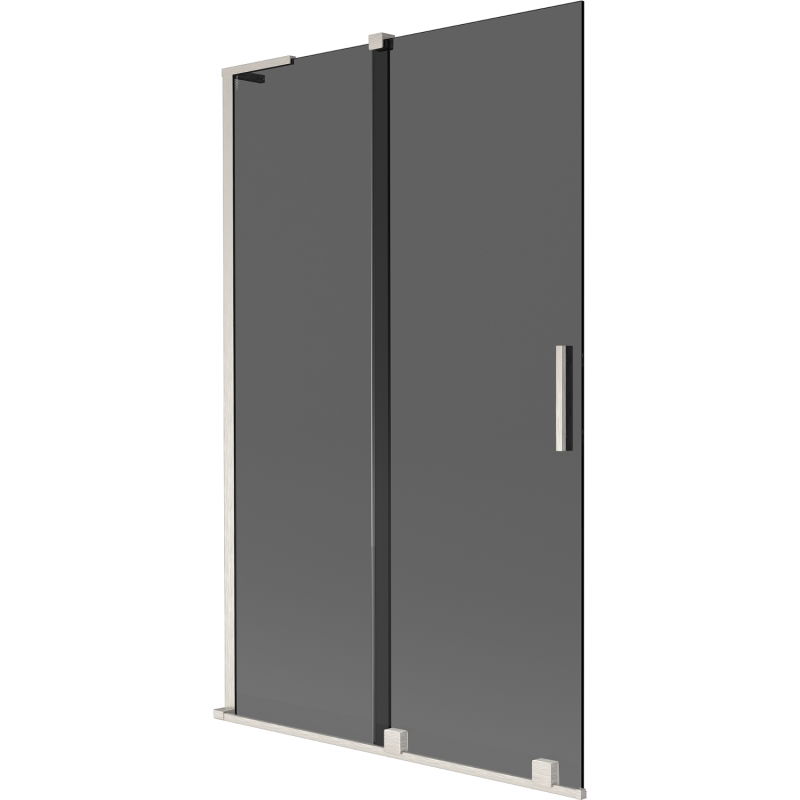Mexen Velar L параван за вана двукрилен плъзгащ се 110 x 150 см, графит, матиран никел - 896-110-003-41-97