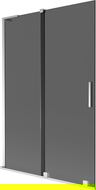Mexen Velar L душ екран за вана 2-крилен плъзгащ се 120 x 150 см, графит, хром - 896-120-003-41-01
