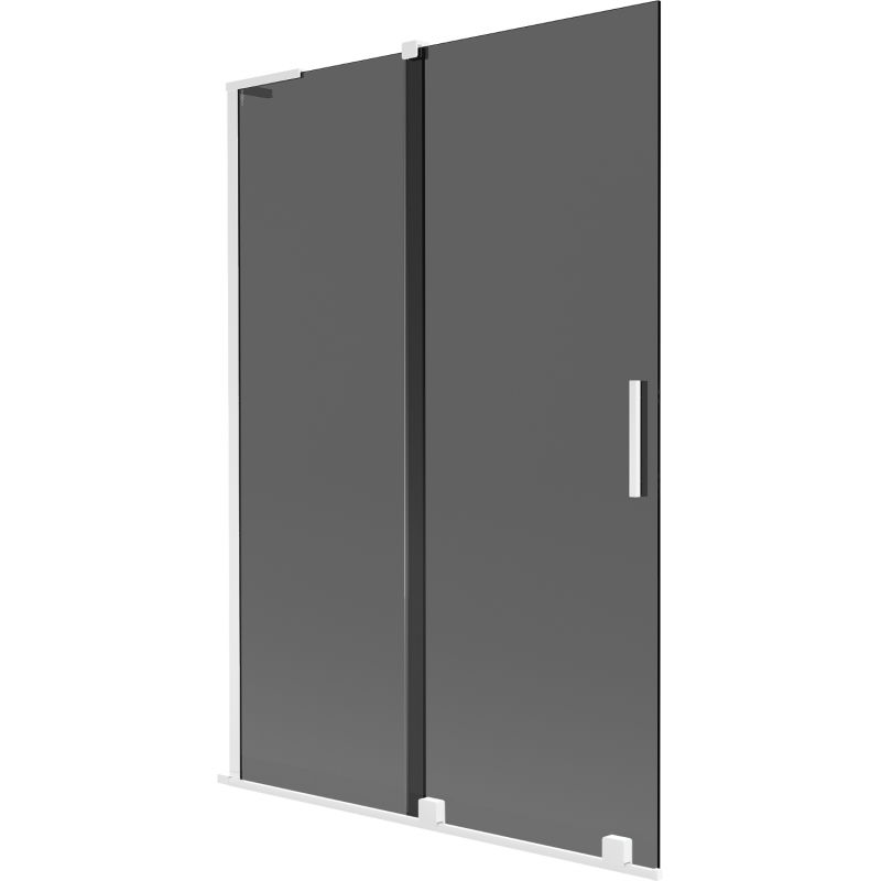 Mexen Velar L параван за вана с 2 плъзгащи се крила 120 x 150 см, графит, бял - 896-120-003-41-20