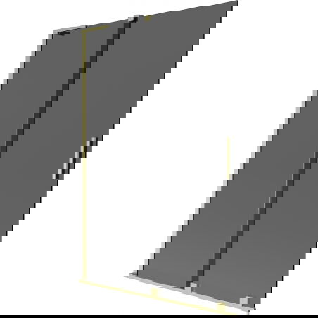 Mexen Velar L параван за вана с 2 крила, плъзгащ се, 120 x 150 см, графит, златно четкаво - 896-120-003-41-55
