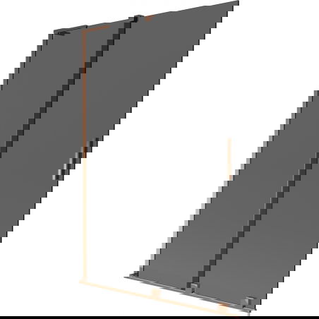 Mexen Velar L параван за вана, плъзгащ се с 2 крила 120 x 150 cm, графит, розово злато - 896-120-003-41-60