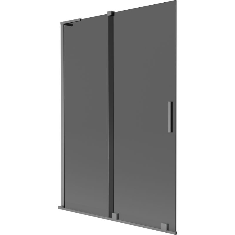 Mexen Velar L параван за вана с плъзгаща се 2-крила 120 x 150 cm, графит, gun metal - 896-120-003-41-95