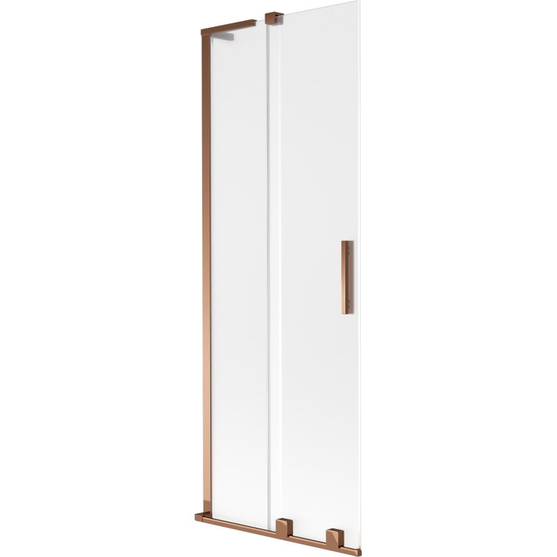 Mexen Velar L параван за вана, 2-крилен плъзгащ се, 70 x 150 см, мраз, розово злато - 896-070-003-31-60