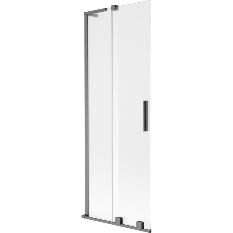 Mexen Velar L параван за вана с 2 крила, плъзгащ се, 70 x 150 см, матиран, четкано сиво оръжие - 896-070-003-31-66