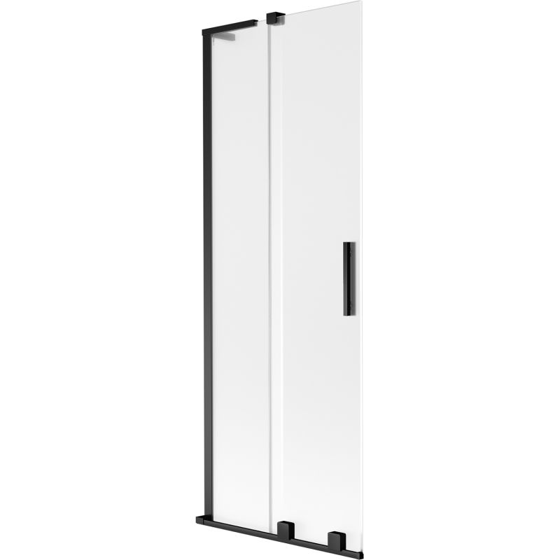 Mexen Velar L параван за вана, плъзгащ се с 2 крила, 70 x 150 см, матиран, черен - 896-070-003-31-70