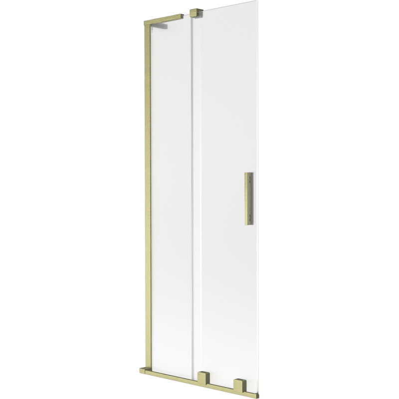 Mexen Velar L душ-екран на вана с 2 крила, плъзгащ се 75 x 150 см, матиран, златисто четкан - 896-075-003-31-55