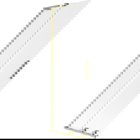 Mexen Velar L душ-екран на вана с 2 крила, плъзгащ се 75 x 150 см, матиран, златисто четкан - 896-075-003-31-55