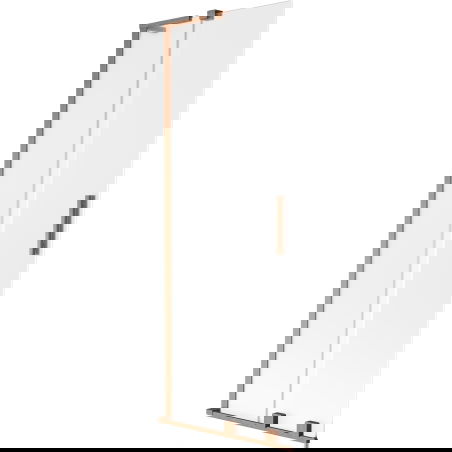 Mexen Velar L параван за вана с 2 крила, плъзгащ се 75 x 150 см, мразовит, изчеткана мед - 896-075-003-31-65
