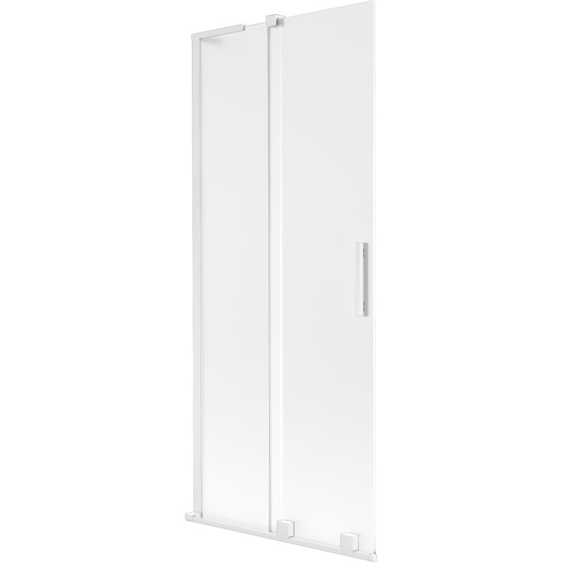 Mexen Velar L параван за вана, плъзгащ се, 2-крилен, 80 x 150 см, скреж, бял - 896-080-003-31-20