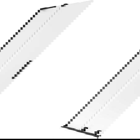 Mexen Velar L параван за вана с 2 плъзгащи се врати, 80 x 150 см, матирано, черно - 896-080-003-31-70