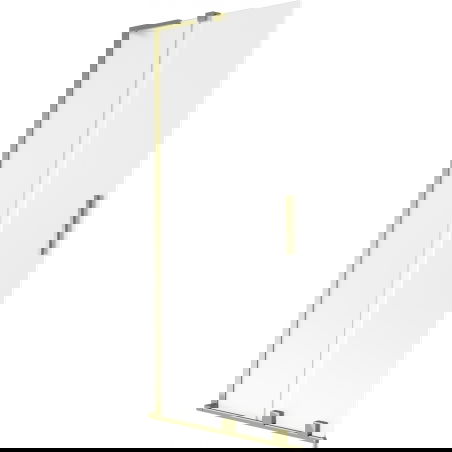 Mexen Velar L параван за вана, 2-крилен, плъзгащ 85 x 150 см, матиран, златист - 896-085-003-31-50