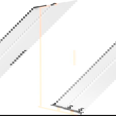 Mexen Velar L параван за вана, плъзгаща се двукрила 85 x 150 см, матиран, розово злато - 896-085-003-31-60
