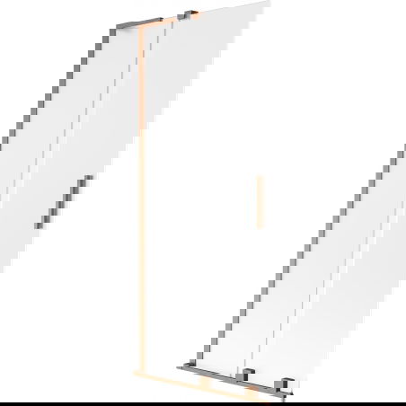 Mexen Velar L параван за вана, 2-крилен разтегателен 85 x 150 см, матиран, матирано мед - 896-085-003-31-65