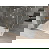 Mexen Omega душ кабина с плъзгащи се врати 140 x 80 см, прозрачен, хром + под  Flat - 825-140-080-01-00-4010