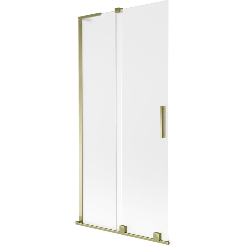 Mexen Velar L вана параван 2-крилен плъзгащ се 90 x 150 см, матирано стъкло, златен - 896-090-003-31-50