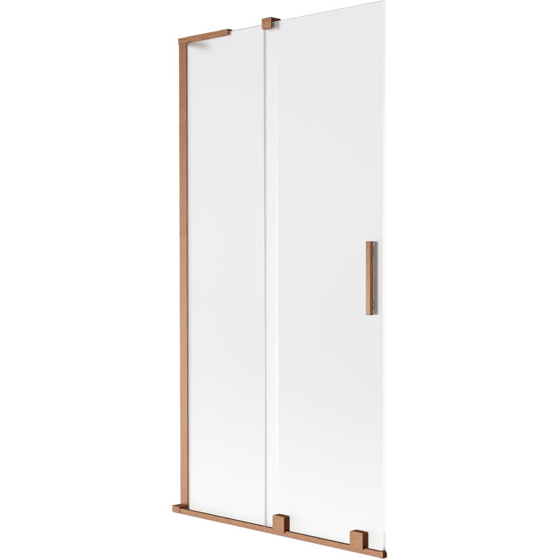Mexen Velar L сгъваем и плъзгащ се параван за вана 2-крилен 90 x 150 см, матов, четкана мед - 896-090-003-31-65