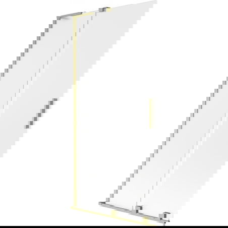 Mexen Velar L преграда за вана с 2-панелни плъзгащи врати 95 x 150 cm, матирано, златно четкано - 896-095-003-31-55