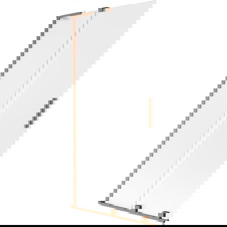Mexen Velar L двукрилен плъзгащ се параван за баня 95 x 150 см, матиран, полирана мед - 896-095-003-31-65