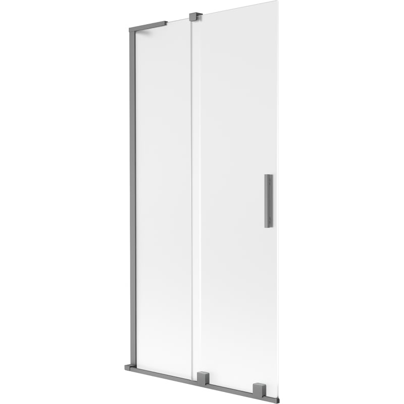 Mexen Velar L параван за вана с 2 плъзгащи се крила 95 x 150 cm, матирано, gun metal - 896-095-003-31-95